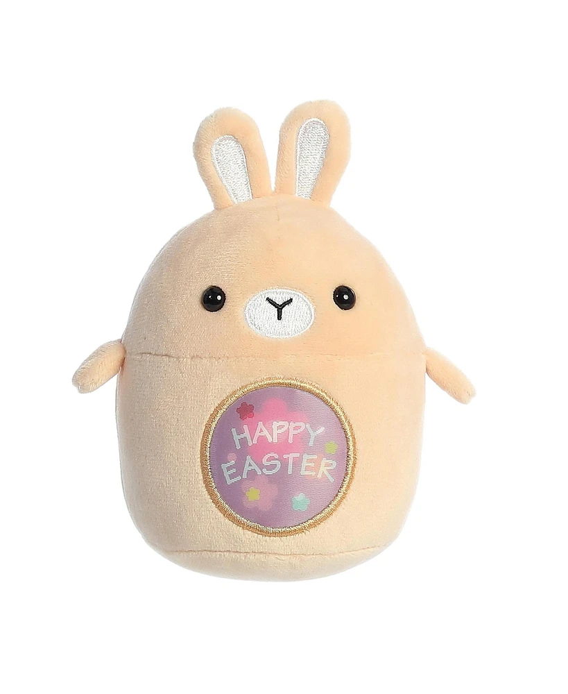 Aurora Mini Happy Easter Bunny Spring Vibrant Plush Toy Tan 3.5"