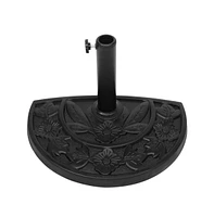 Half Round Resin Umbrella Base – Durable 20-Inch Parasol Stand for Patio or Balcony Use