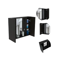 Depot E-shop Garnet Medicine Double Door Cabinet, One External Shelf