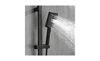 Slickblue Eco-Performance Handheld Shower: Matte Black Shower Head with 26-Inch Slide Bar and 59-Inch Hose
