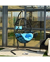 Vebreda Hanging Cushioned Hammock Chair with Stand