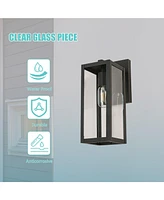 Flynama Wall Sconces 1-Light 13.75-in H Matte Black Dark Sky Led Outdoor Wall Light