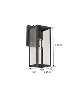 Flynama Dusk to Dawn Sensor Outdoor Wall Lantern Wall Sconce, Waterproof Outdoor Wall Lamps, Outdoor Wall Light, Matte Black