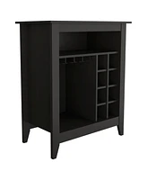 Depot E-shop Mojito Bar Cabinet, Six Built-in Wine Rack, One Open Drawer, Shelf