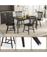 Sugift Set of 2 Windsor Dining Chairs with High Spindle Back