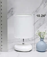 Creekwood Home 10.24" Traditional Mini Round Rock Table Lamp 2 Pack Set