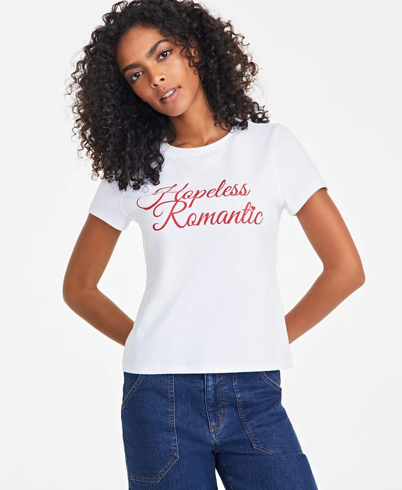 On 34th Women's Hopeless Romantic Graphic T-Shirt, Exclusively at Macy's