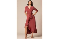 Kiyonna Women's Veronica Ruffled Evening Gown