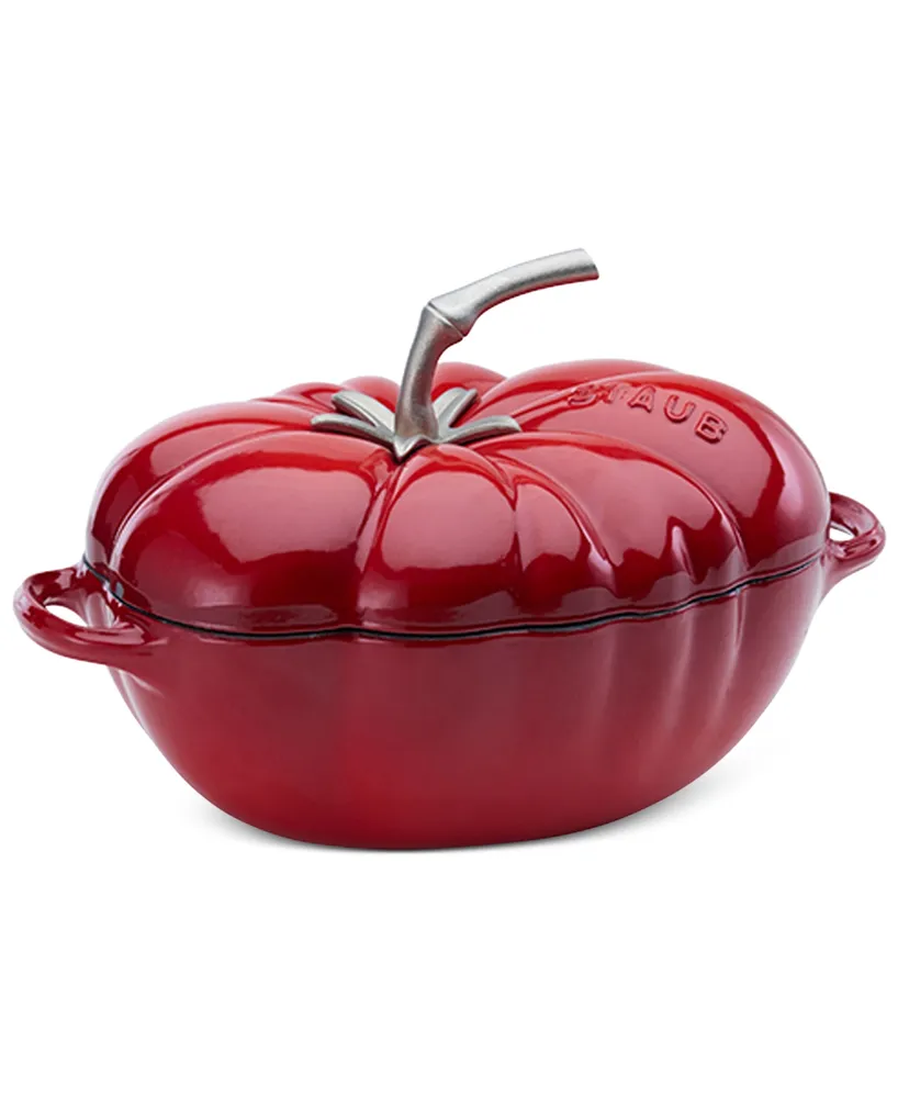 Staub Enameled Cast Iron 3-Qt. Tomato Cocotte