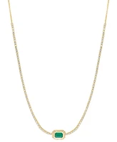 Effy Emerald (1/2 ct. t.w.) & Diamond (1-5/8 ct. t.w.) Fancy Pendant Necklace in 14k Gold, 18" + 1" extender