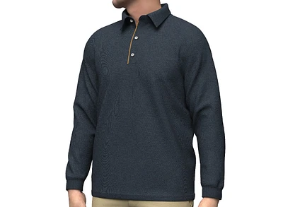 Scott Barber Men's Cotton/Wool Pique Polo