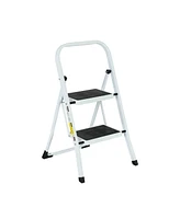 Flynama 2 Step Ladder Folding Step Stool , Lightweight Step Stools for Adults with Anti