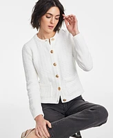 On 34th Women's Textured Relaxed-Fit Cardigan, Exclusively at Macy's