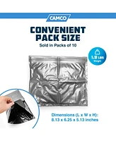 Camco 41548 10 Pack of Leak Proof Double Lined Camping Toilet Waste Bags, Black