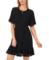 CeCe Women's Flutter-Sleeve Fit & Flare Dress