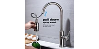 Slickblue Kitchen Faucet with Pull-Out Spray Head for Enhanced Functionality and Easy Cleaning