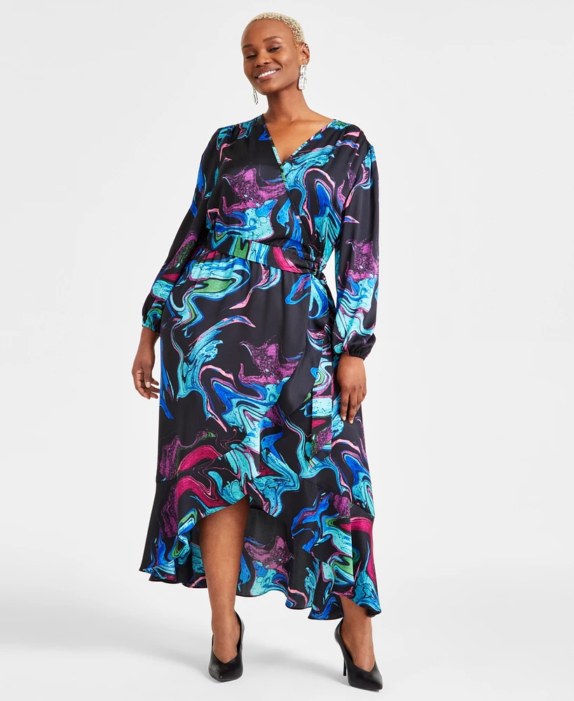 I.n.c. International Concepts Plus Ruffled Maxi Dress, Exclusively at Macy's