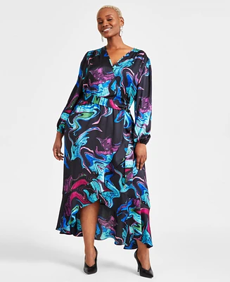 I.n.c. International Concepts Plus Ruffled Maxi Dress, Exclusively at Macy's