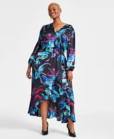 I.n.c. International Concepts Plus Ruffled Maxi Dress, Exclusively at Macy's