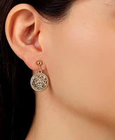 2028 Crystal Round Drop Clip Earrings