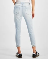 Indigo Rein Juniors' Curvy Cropped Mid-Rise Jeans