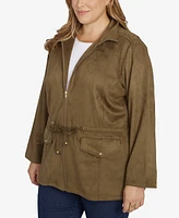 Hearts of Palm Plus Size Spice It Up Solid Long Sleeve Jacket