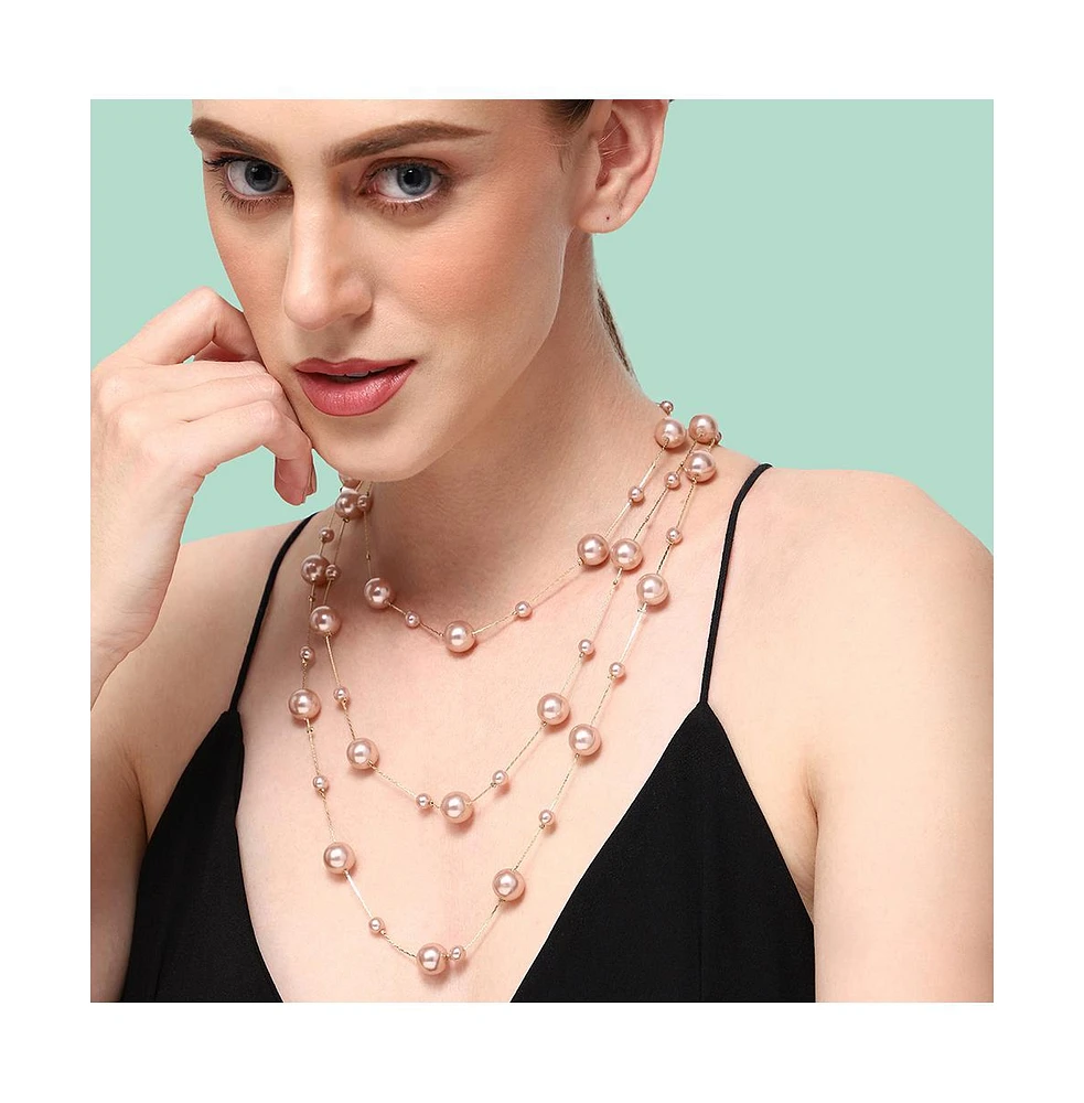 Sohi Women's Snowball -Layered Necklace