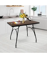 Sugift 43 x 27.5 Inch Industrial Style Dining Table with Adjustable Feet