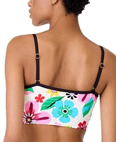 Kate Spade New York Women's Floral Cami Cropped Bikini Top