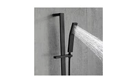 Slickblue Eco-Performance Handheld Shower: Matte Black Shower Head with 28-Inch Slide Bar and 59-Inch Hose