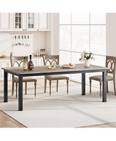 gaomon Industrial Dining Table for 68 People, 78.7" Long Kitchen Table, Wood Dining Table, Kitchen & Dining Room Table