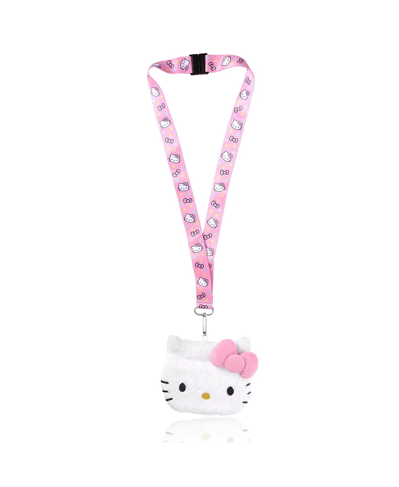 Hello Kitty Sanrio Coin Purse Id Holder Travel Lanyard