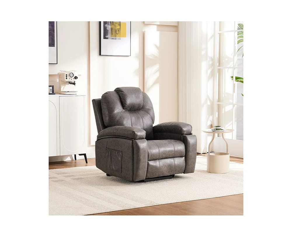 Streamdale Furniture Power Lift Recliner Chair with Massage and Heat for Elderly, Overstuffed Wide Recliners, Heavy Duty and Safety Motion Reclining M