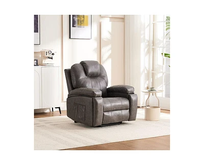 Streamdale Furniture Power Lift Recliner Chair with Massage and Heat for Elderly, Overstuffed Wide Recliners, Heavy Duty and Safety Motion Reclining M