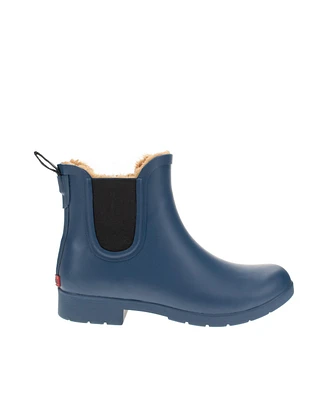Womens Delridge Faux Fur Chelsea Rain Boot