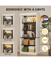 gaomon Tall Storage Bookcase with 5-Tier Open Shelves