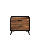 Streamdale Furniture Jiranty Accent Table, Walnut & Black Finish