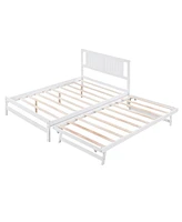 Slickblue Platform Bed with Adjustable Trundle for Versatile Sleep Solutions and Space Efficiency