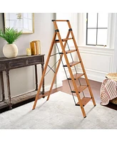 Flynama 5 Step Ladder, 5 Step Stool Folding Step Stool with Handrails, Sturdy Step Stool for Adult, Gorilla Ladders 500LBS Capacity Sturdy& Portable L