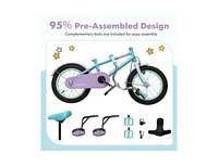 Hongge Kids Bike with Adjustable Handlebar and Saddle Purple