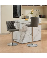 Streamdale Furniture Swivel Pu leather Barstools Adjusatble Seat Height from 25