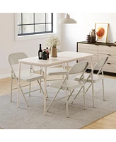 gaomon Folding Chairs Set of 4, Foldable Chairs with Metal Frame Hold Up to 350 Pounds