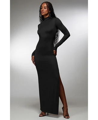 Bebe Women's x Ciara Open Back Chain Maxi Dress