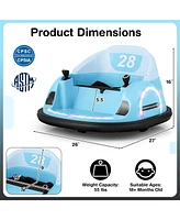 Hongge 12V 360° Ride on Bumper Car for Toddlers with Remote Control