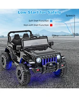Hongge 12V Kids Ride-On Jeep with Remote Control, Music Player, and Safety Belt