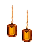 2028 Topaz Crystal Rectangular Drop Earrings