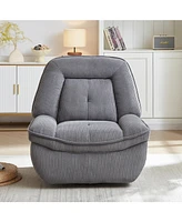 360 Degree Corduroy Swivel Upholstered Manual Recliner Chair, Theater Recliner Sofa, Nursery Glider Rocker for Living Room