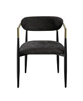 Streamdale Furniture Jaramillo Side Chair (Set-2), Black Fabric & Black Finish