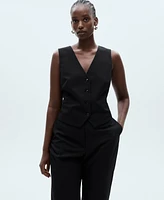 Mango Women's Buttons Detail Suit Vest