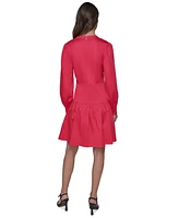 Karl Lagerfeld Paris Women's Sateen Bow-Front Dress